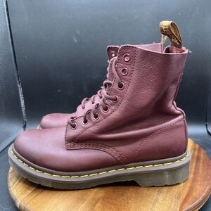 Dr Martens Women’s Size 8 Pascal Leather Boot Burgundy Red Shoes